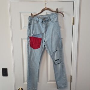 No Boundaries Light Blue Skinny Crop Jeans